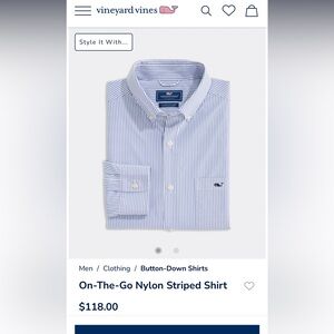 2 very nice button up men’s shirts Ralph Lauren and vineyard vines nwot